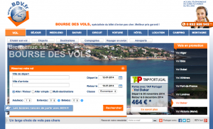 Interface du site internet bdv.fr